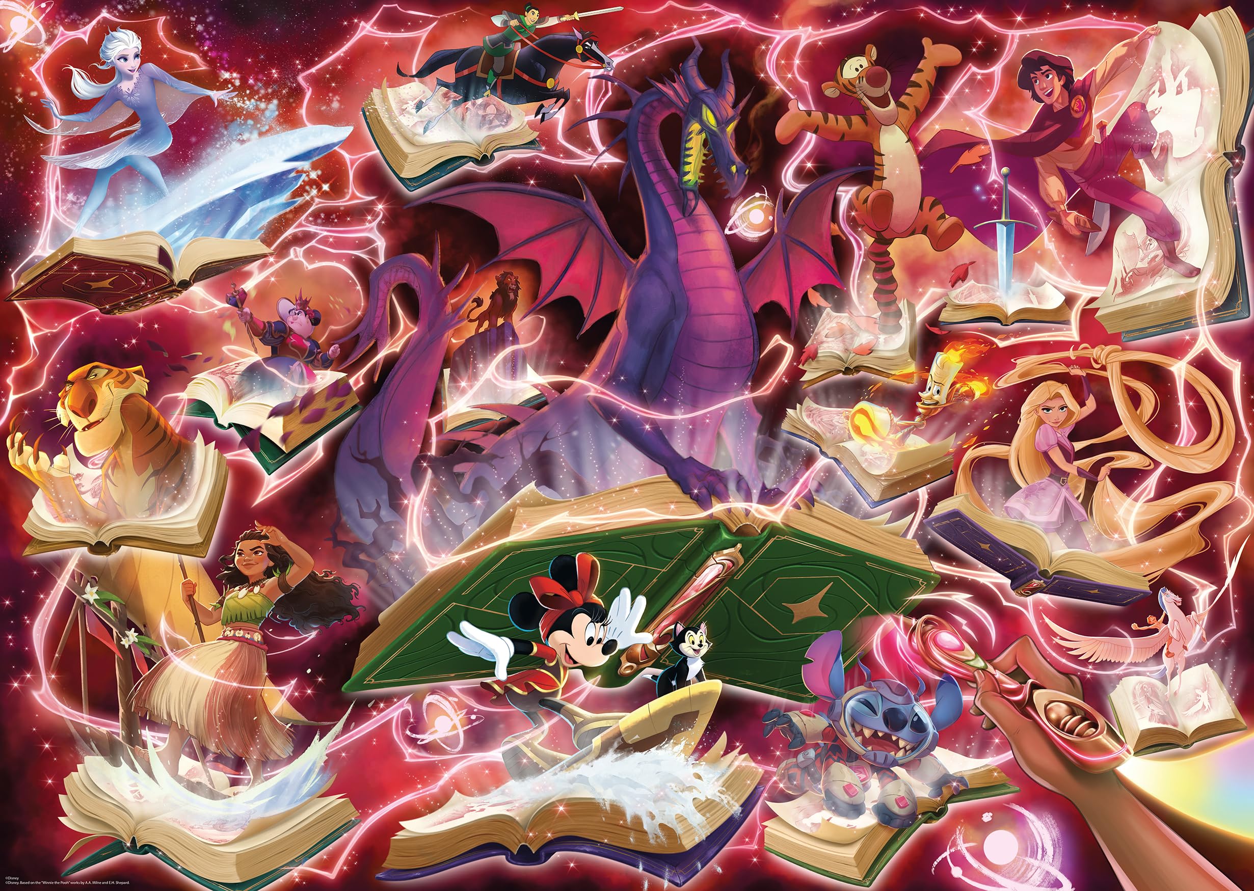 Ravensburger Disney Lorcana - Glimmers of The Realm: Ruby 1000 Piece Jigsaw Puzzle | Premium Quality Made in Europe | FSC Certified Materials