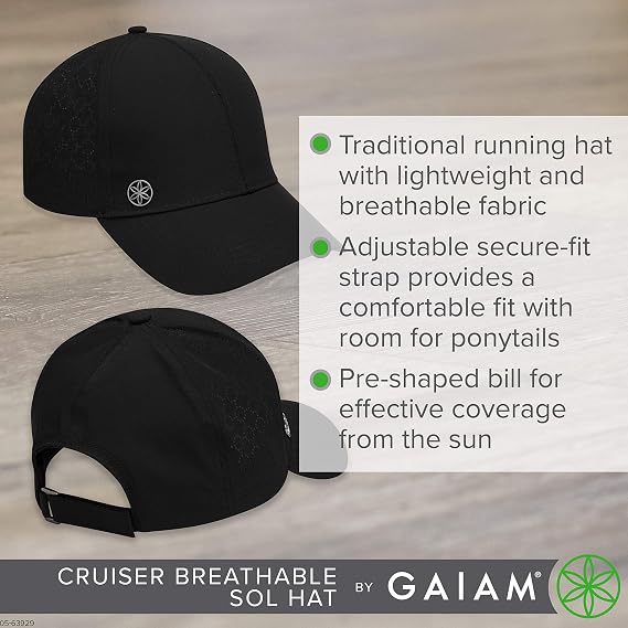 Gaiam Cruiser Breathable Sol Hat Black
