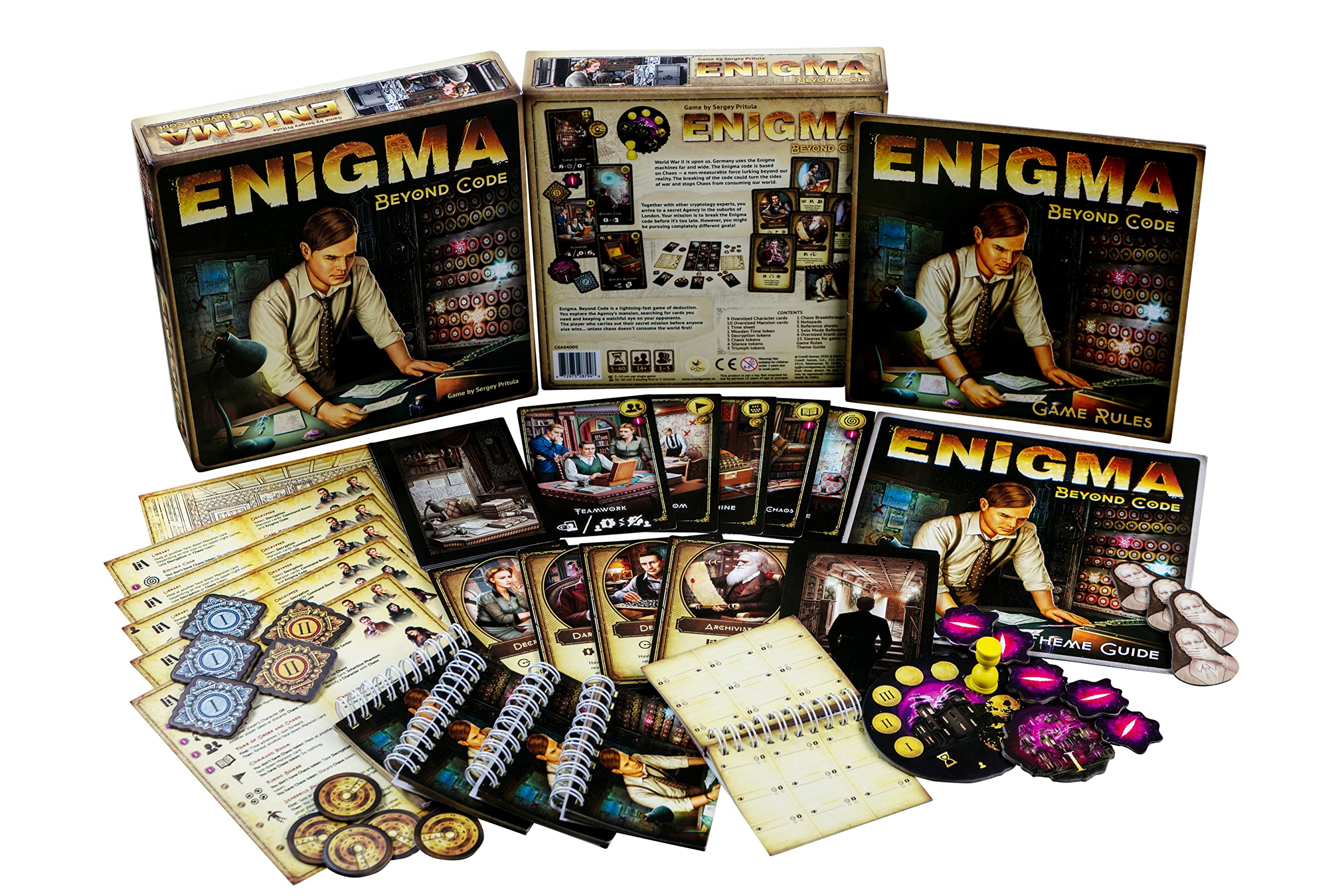 CrowD Games Enigma: Beyond Code Board Game | Light Geek Game | Ages 12 and up | 1–5 Players | Average Playtime 5–60 Min | Made