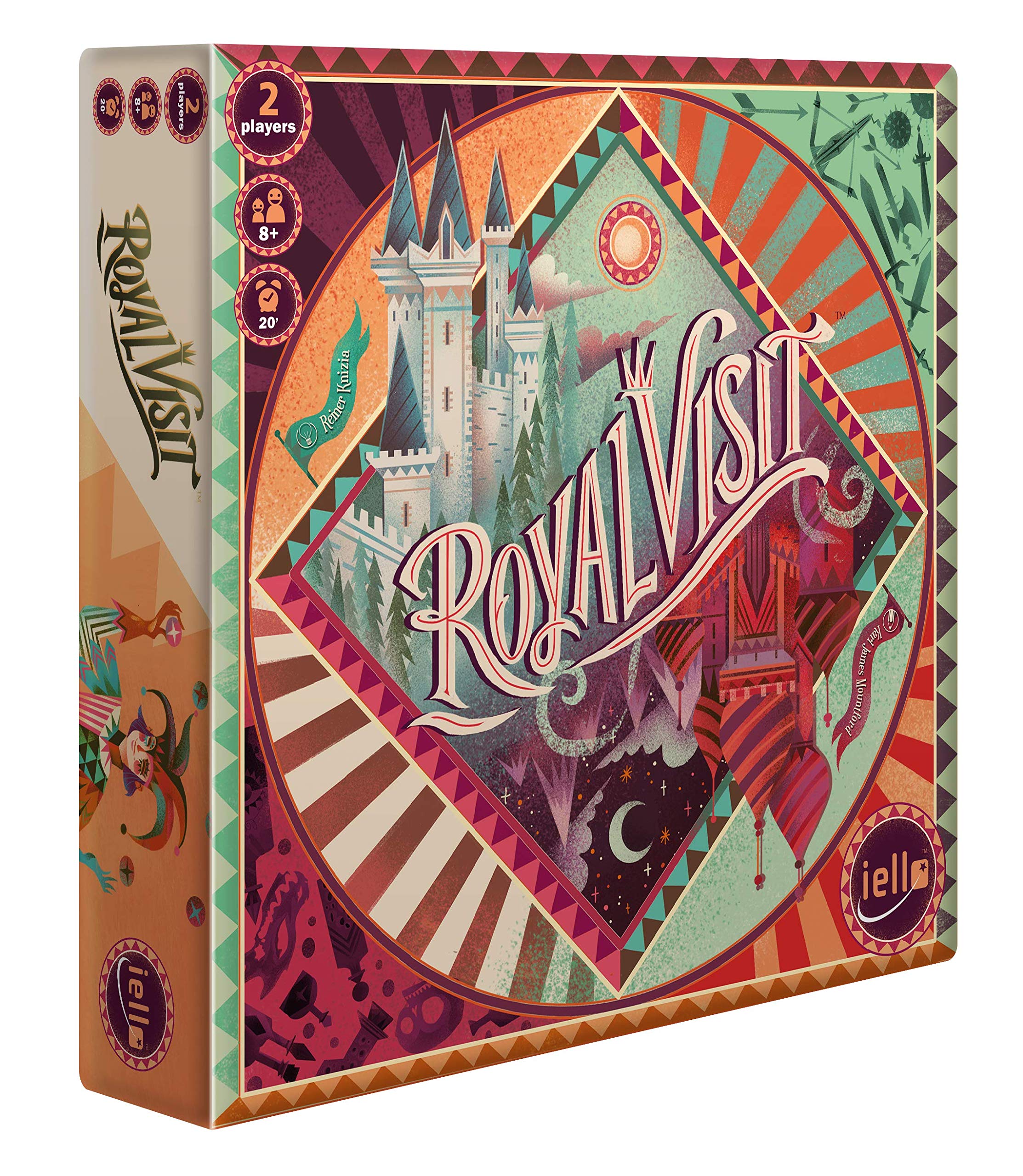 IELLO: Royal Visit, Strategy Board Game, Bring The King to Your Castle, Become a Legend in The Valley, Made for 2 Players, for Ages 8 and Up