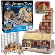 Monster Adventure Terrain - NEW! Village Builder Set (158pc) - 3D Interchangeable Dungeon System w 23 New Tiles - Build Modular Worlds in a Snap & Elevate Your Campaign - Compatible with DND