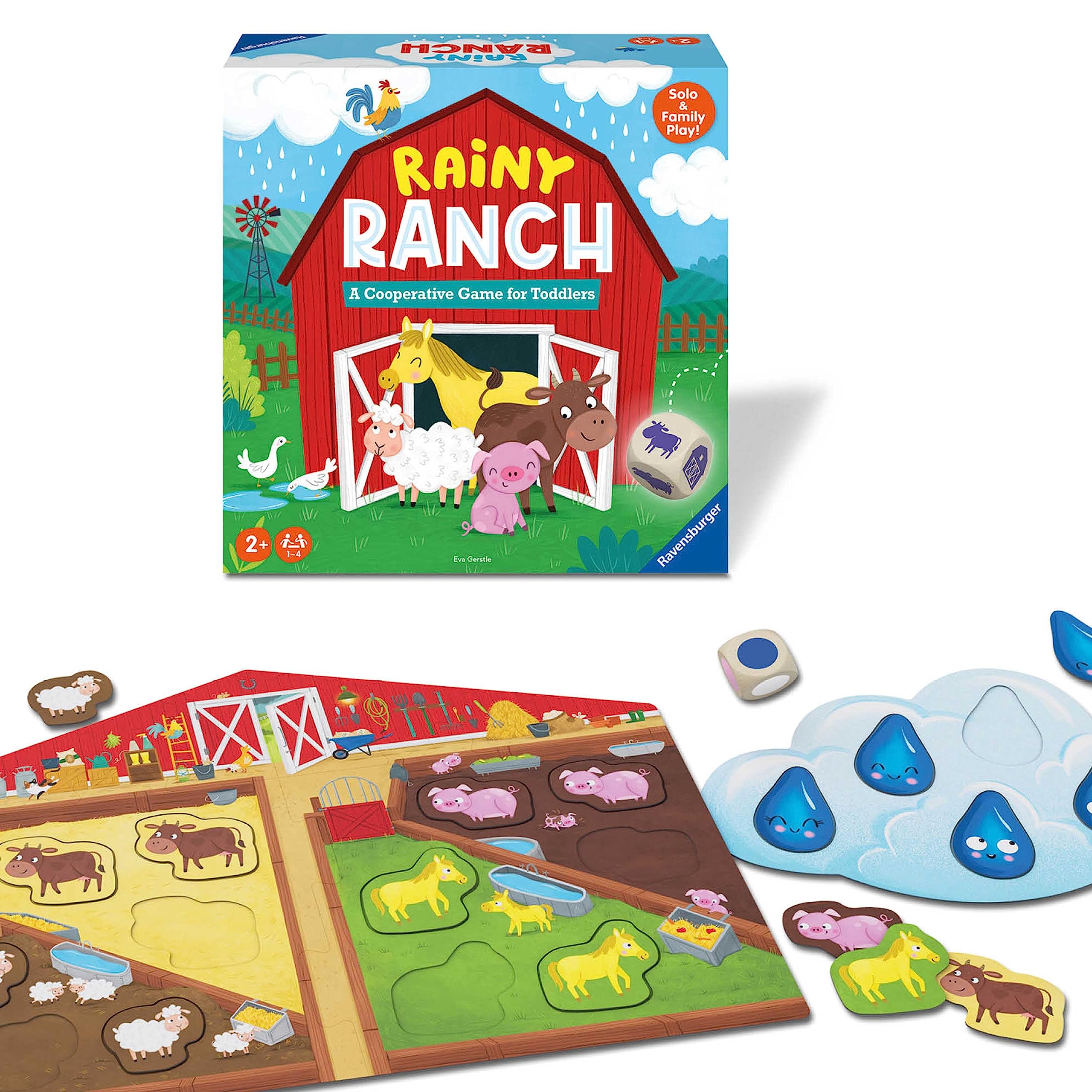 Ravensburger Rainy Ranch - Engaging Cooperative Game for Toddlers - Skill Development - Flexibility for Growing Minds - Stimulates Imagination - MESH Accredited