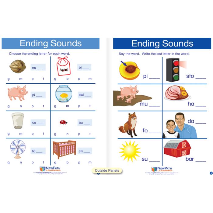 Ending Sounds Visual Learning Guide - Grades K - 2