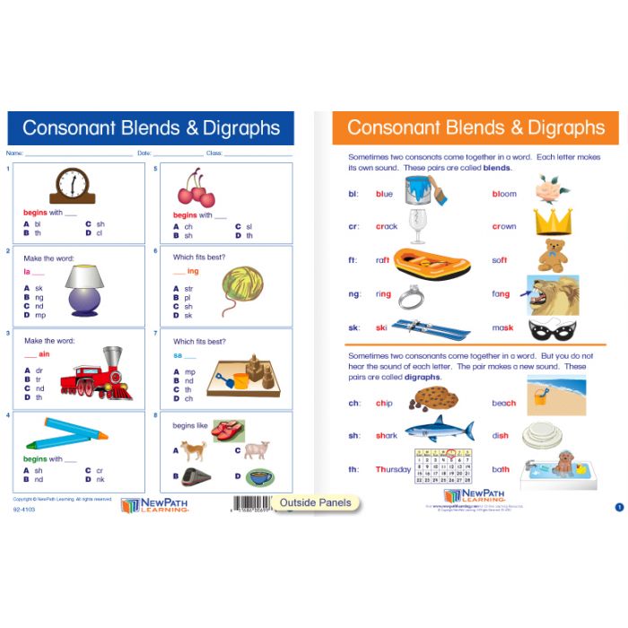 Consonant Blends Visual Learning Guide - Grades K - 2