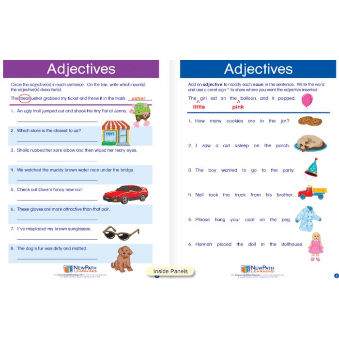 Adjectives Visual Learning Guide - Grades 3 - 5