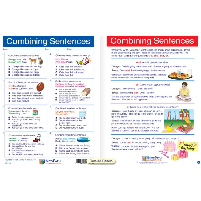 Combining Sentences Visual Learning Guide - Grades 3 - 5