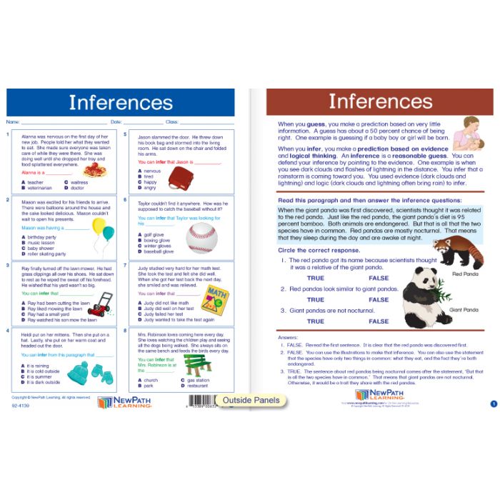 Inferences Visual Learning Guide - Grades 3 - 5