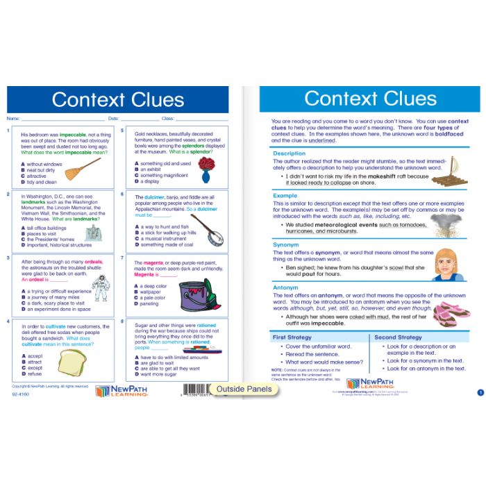 Context Clues Visual Learning Guide - Grades 6 - 9