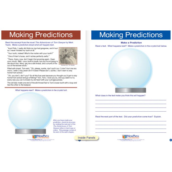 Making Predictions Visual Learning Guide - Grades 6 - 9