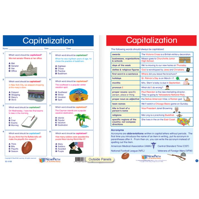 Capitalization Visual Learning Guide - Grades 6 - 9