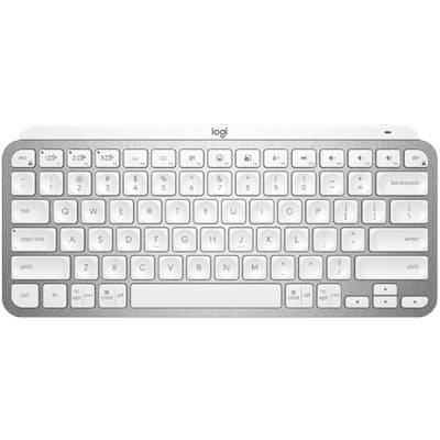 Logitech MX Keys Mini Minimalist Wireless Illuminated Keyboard, Compact, Bluetooth, USB-C, Pale Gray