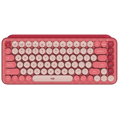 Logitech POP Keys Wireless Mechanical Keyboard With Emoji Keys - Heartbreaker Rose