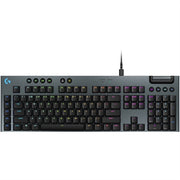 Logitech G915 X Low-Profile Wired Mechanical Gaming Keyboard, Double-Shot PBT Keycaps, Fully Programmable Keys, RGB Lighting, Aluminum Finish, GL Red Linear Switches - PC/Mac