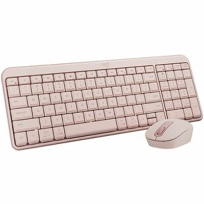 Logitech MK250 Bluetooth Wireless Mouse and Keyboard Combo: Fast &amp; Easy Connectivity, Compact Wireless Keyboard, Ambidextrous Mouse (Rose)