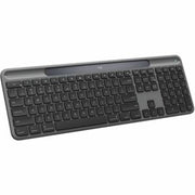 Logitech Signature Slim Solar+ keyboard for Mac, solar and artificial light powered, durable battery that lasts up to 10 years, customizable keys, Bluetooth, Graphite
