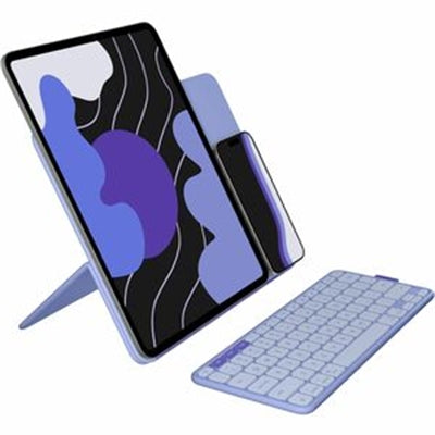 Logitech Flip Folio Keyboard/Cover Case (Folio) for 13&amp;quot; Apple iPad Pro 13 (2024), iPad Air 13 (2024), iPad Air 13 (2025) Tablet - English Keyboard - Lilac