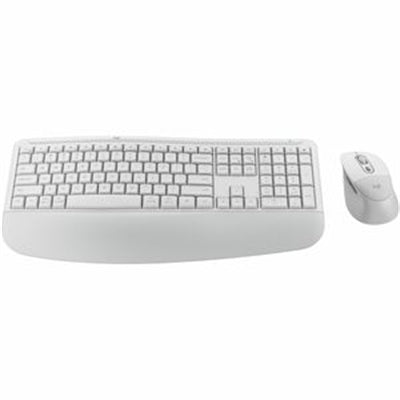 Logitech Signature Comfort Plus Combo MK880 Wireless Keyboard and Mouse Combo, Full-Size Comfort Keyboard with Palm Rest, Off-white