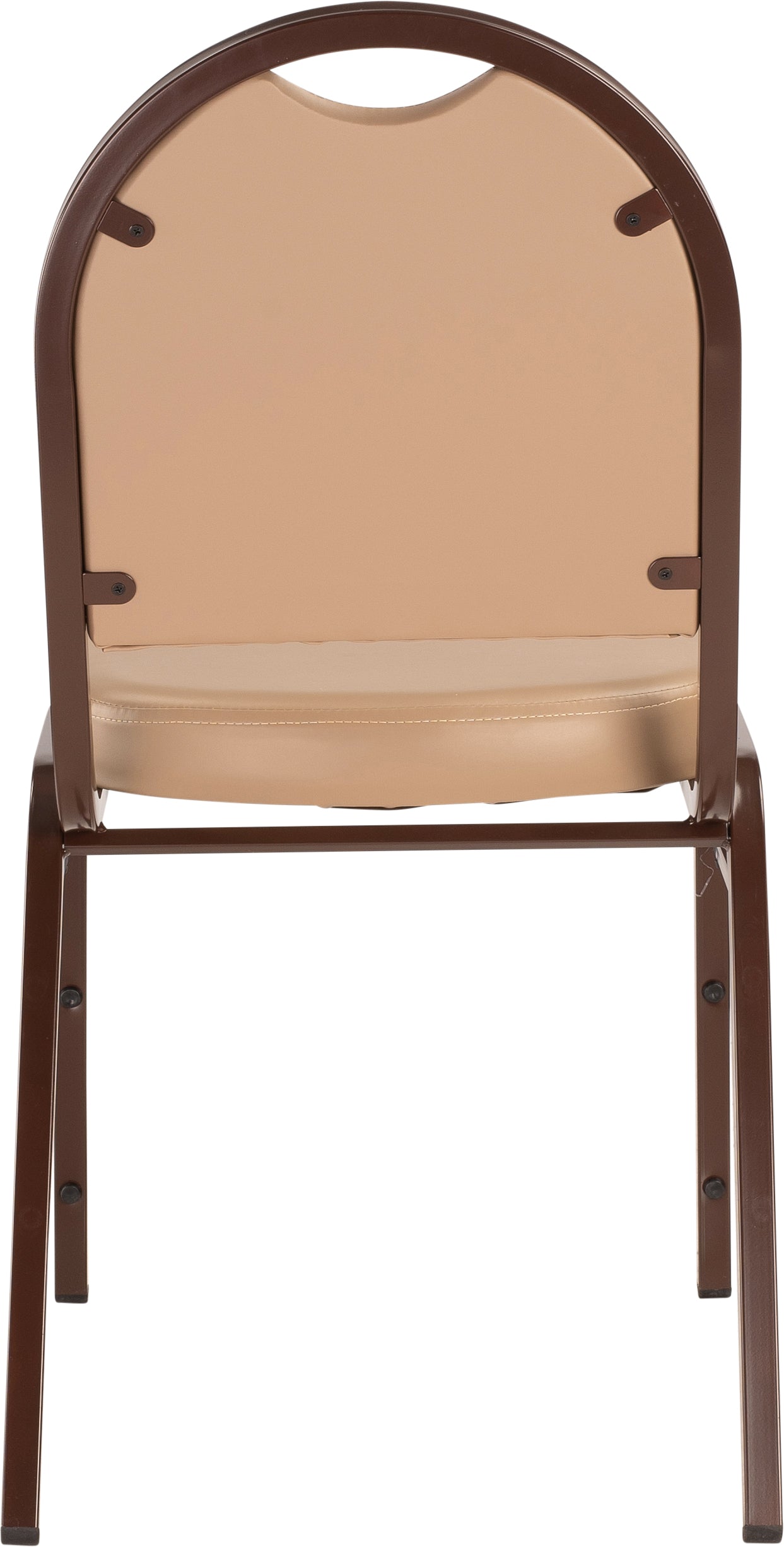 NPS® 9200 Series Premium Vinyl Upholstered Stack Chair, Surface Color: French Beige, Frame Color: Mocha