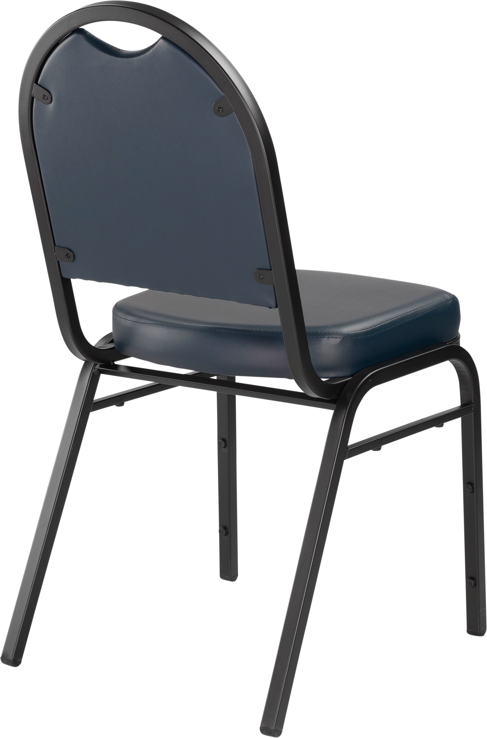 NPS® 9200 Series Premium Vinyl Upholstered Stack Chair, Surface Color: Midnight Blue, Frame Color: Black Sandtex