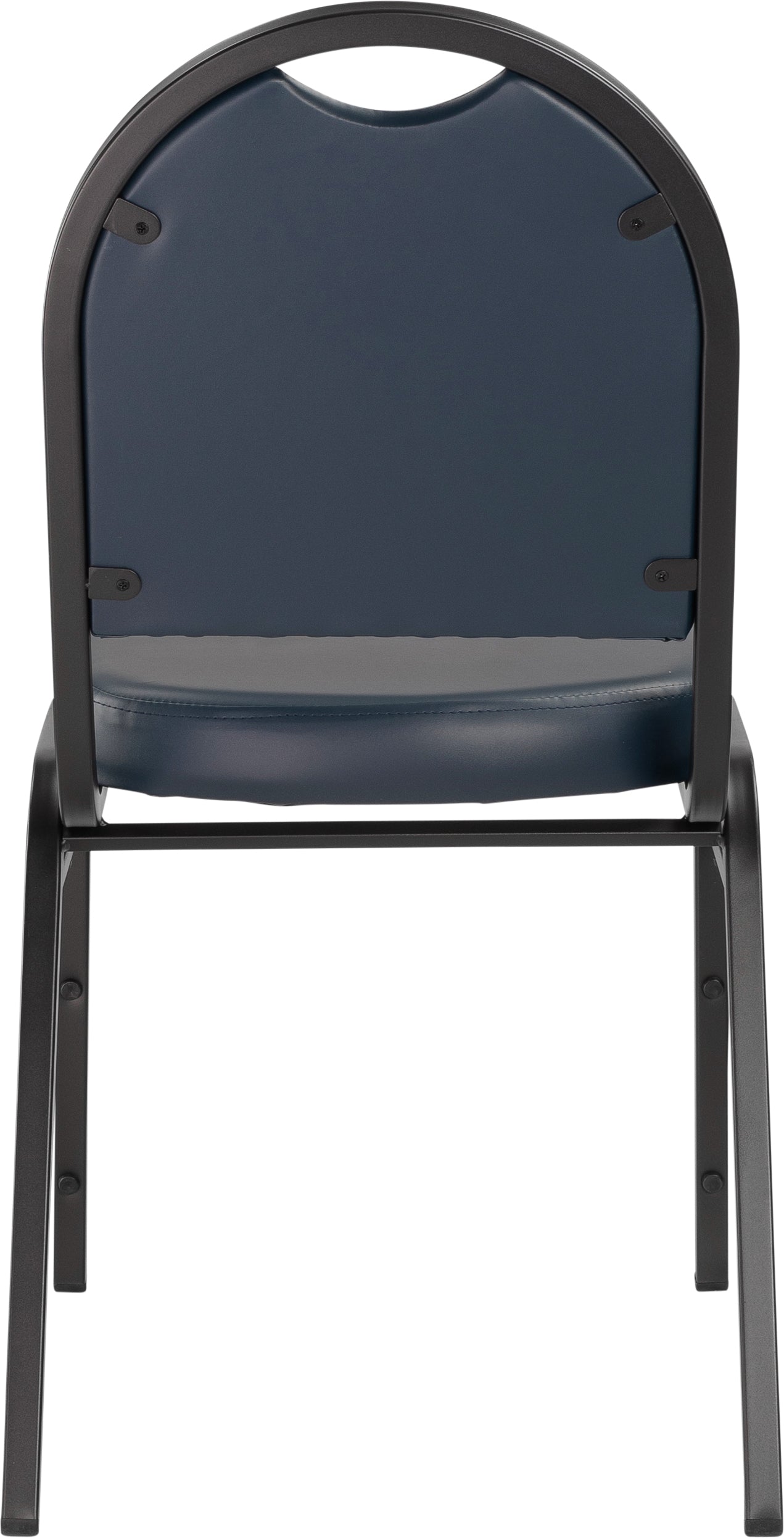NPS® 9200 Series Premium Vinyl Upholstered Stack Chair, Surface Color: Midnight Blue, Frame Color: Black Sandtex