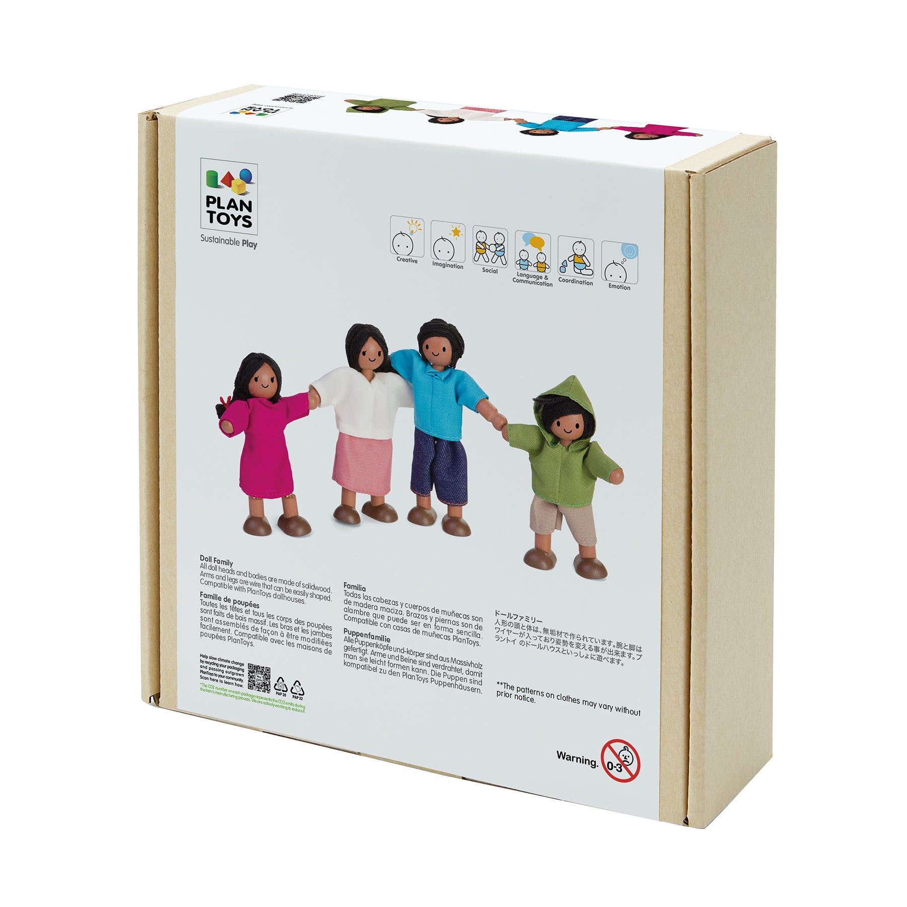 Wooden Doll Family - Medium Skin Tone