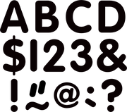 Black 2" Classic Letters Uppercase Pack
