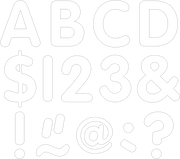 White 2" Classic Letters Uppercase Pack