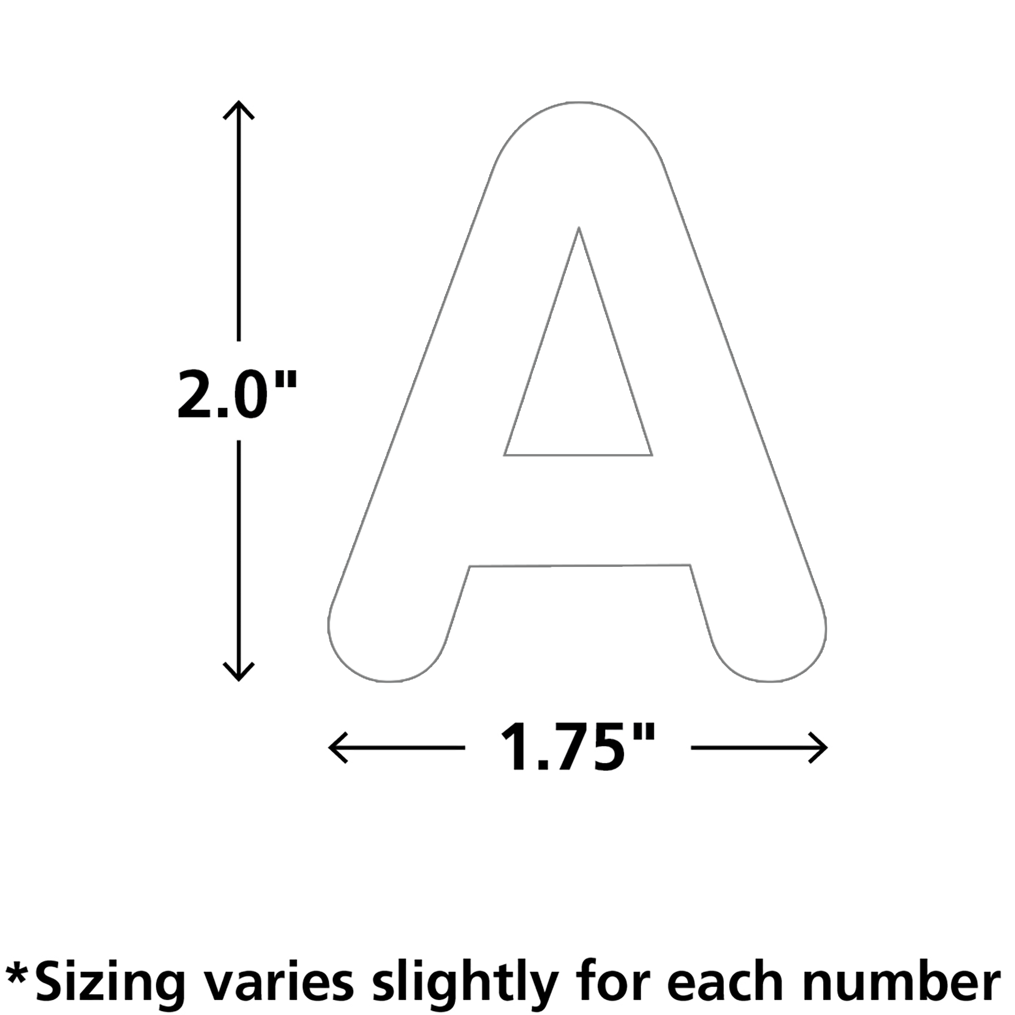 White 2" Classic Letters Uppercase Pack