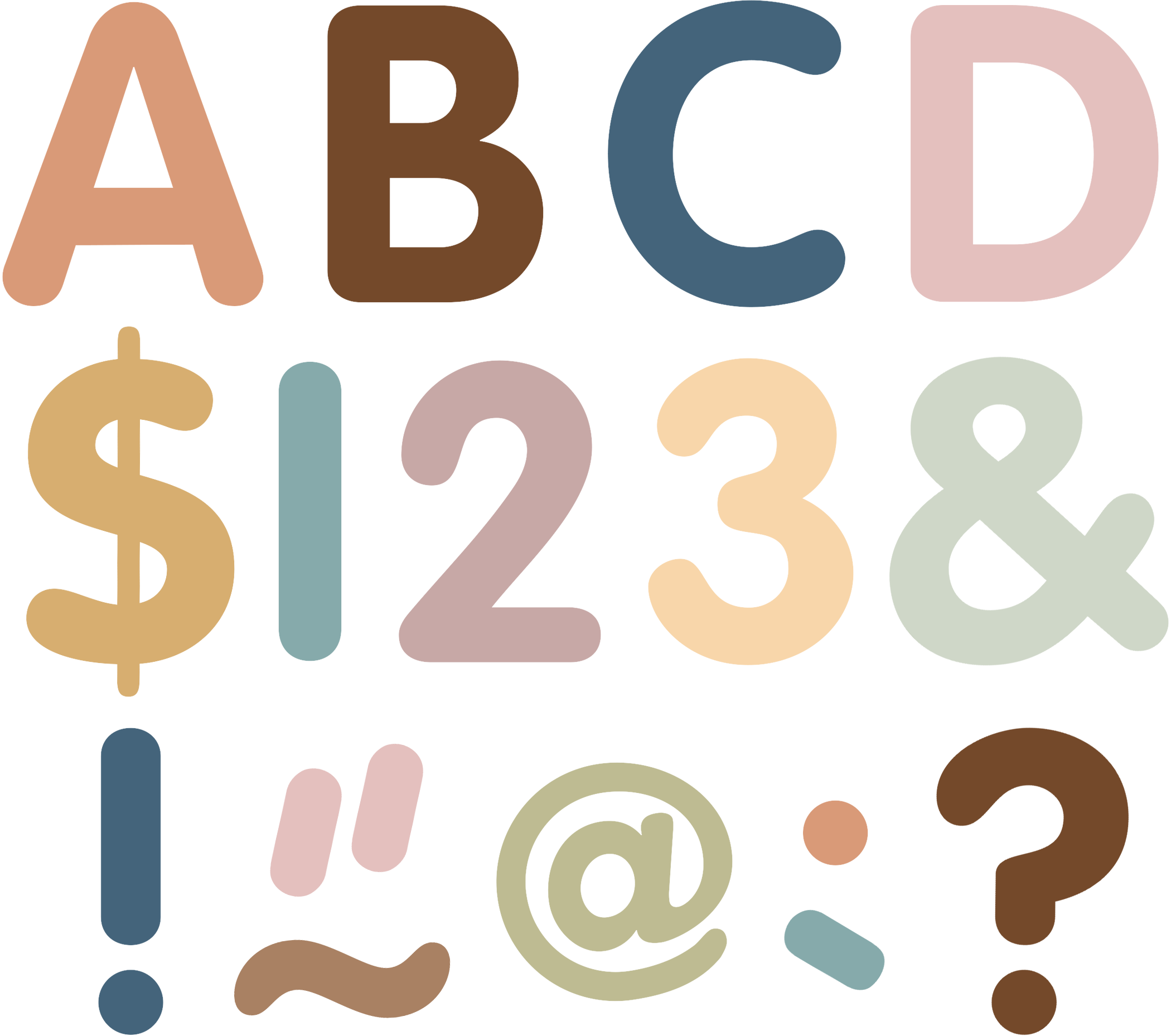 Everyone is Welcome 2" Classic Letters Uppercase Pack