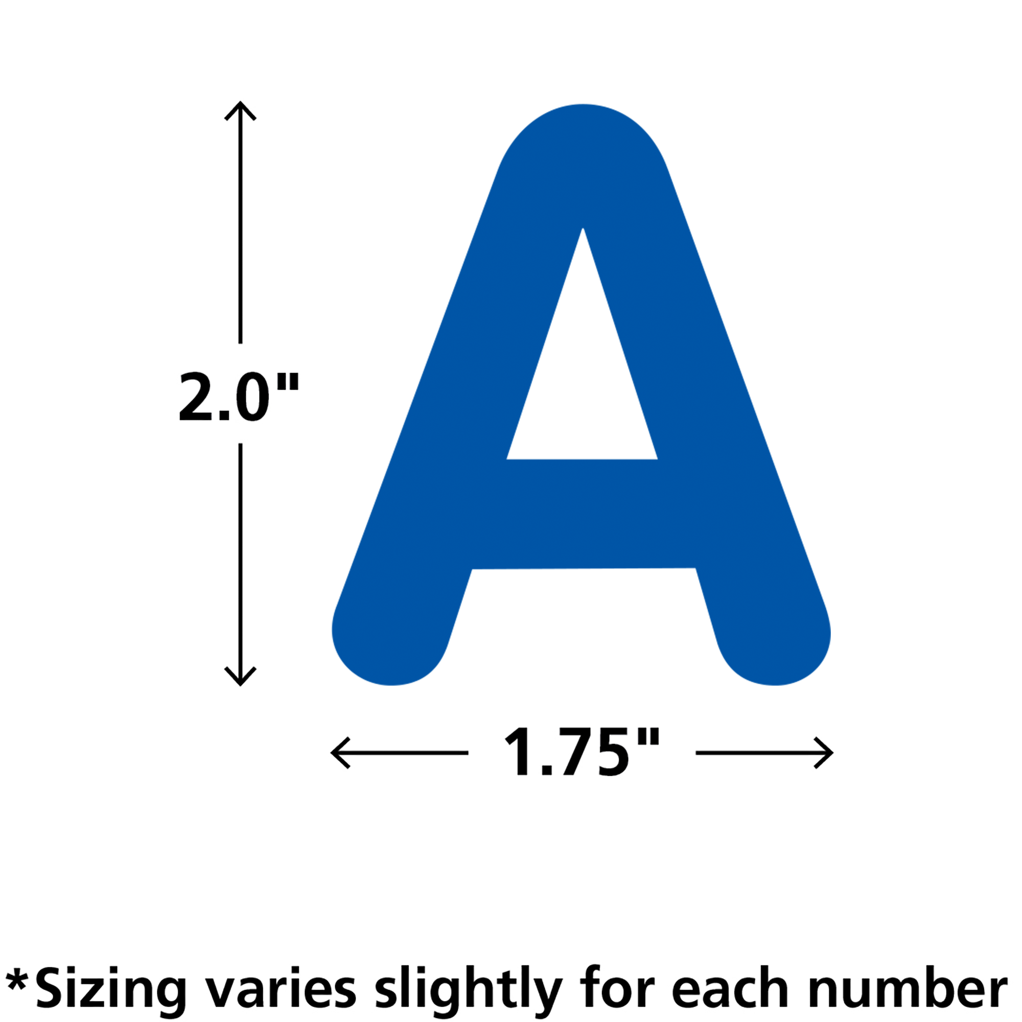 Blue 2" Classic Letters Uppercase Pack