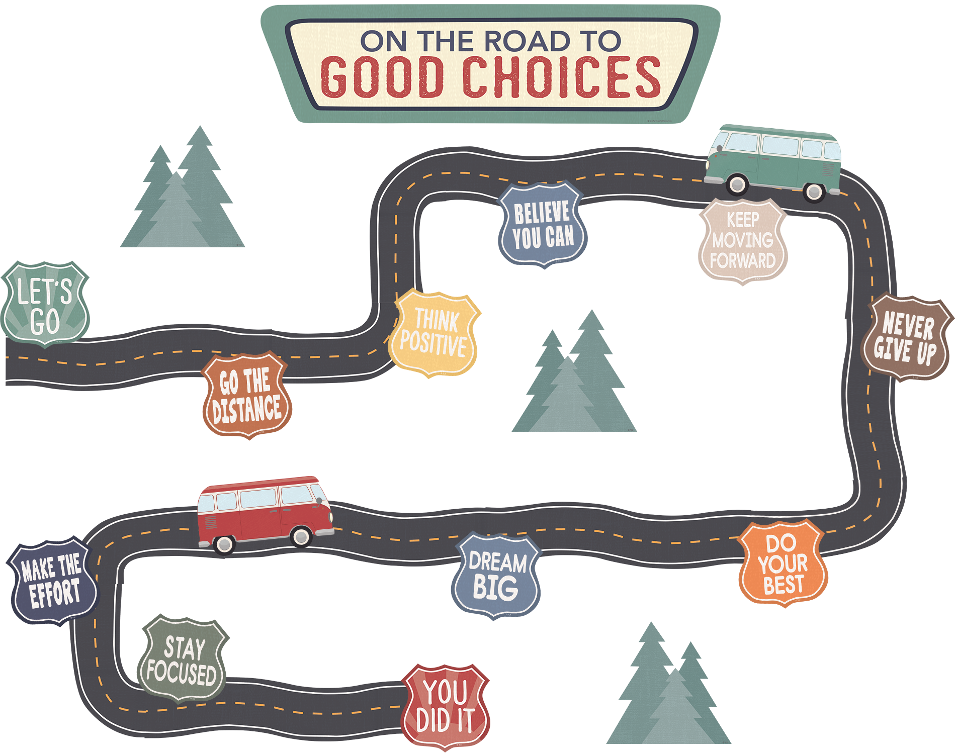 Moving Mountains Road Trip On the Road to Good Choices Mini Bulletin Board