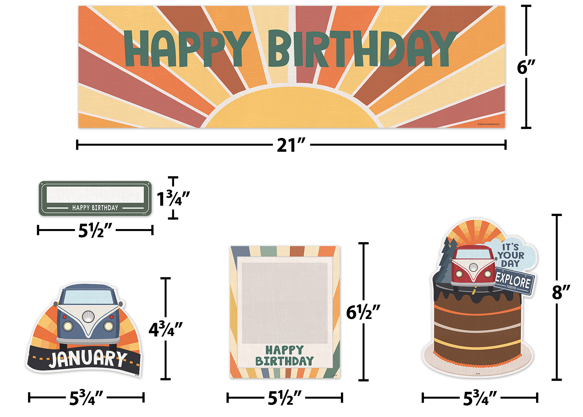Moving Mountains Road Trip Happy Birthday Mini Bulletin Board