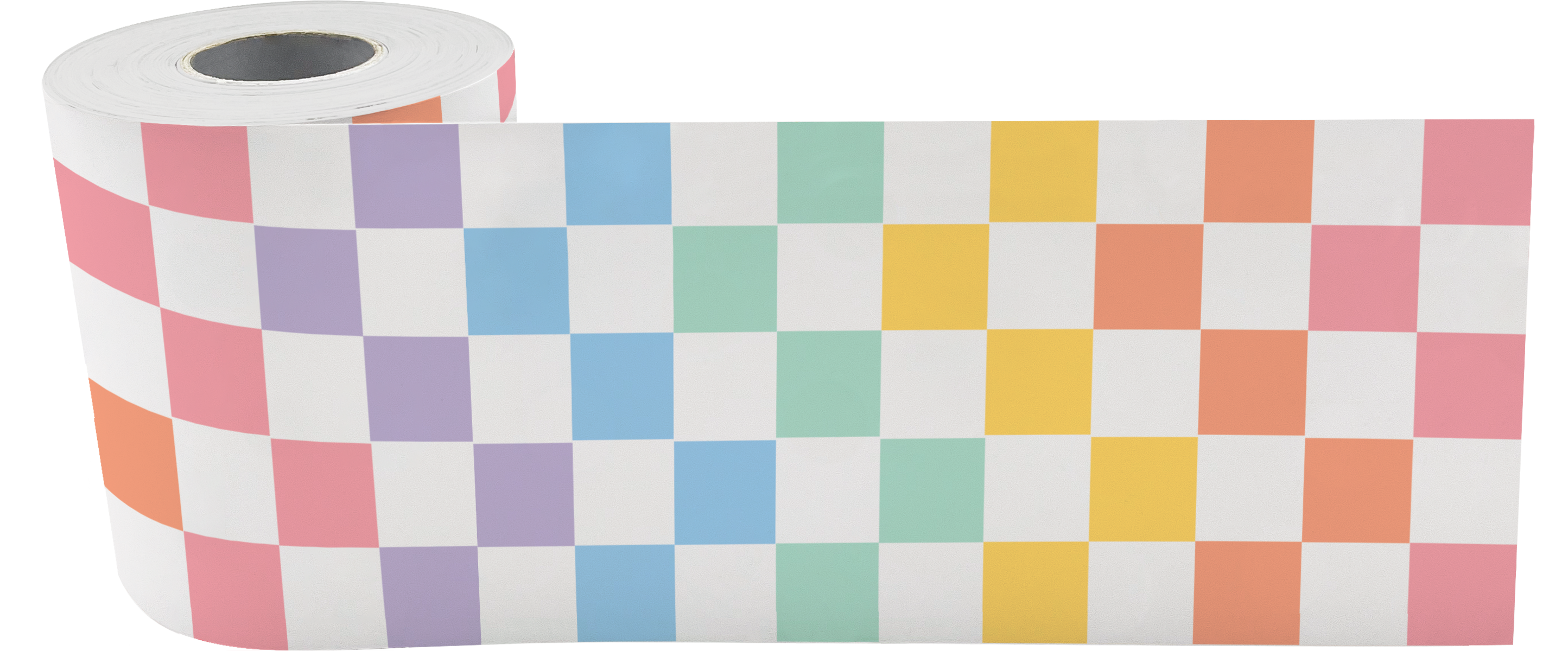 Cool for School Checkers Straight Rolled Border Trim