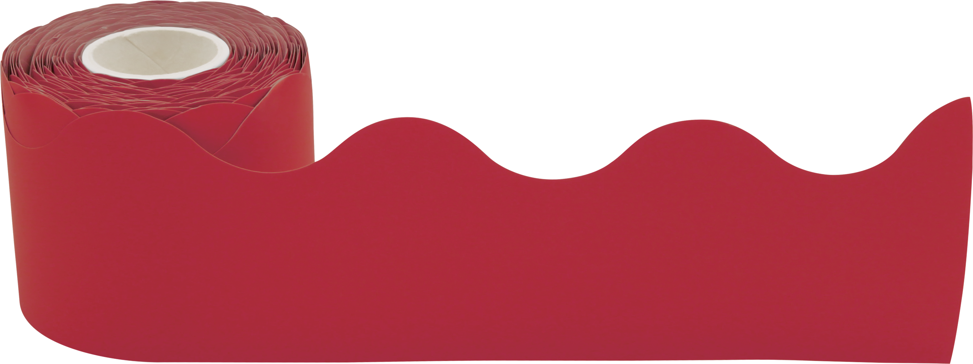 Cranberry Red Scalloped Rolled Border Trim