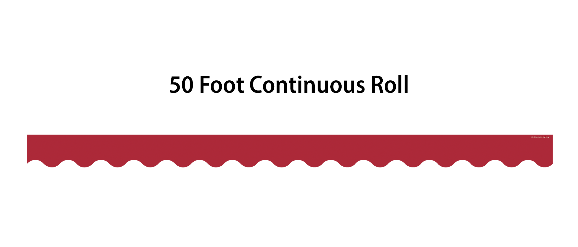 Cranberry Red Scalloped Rolled Border Trim