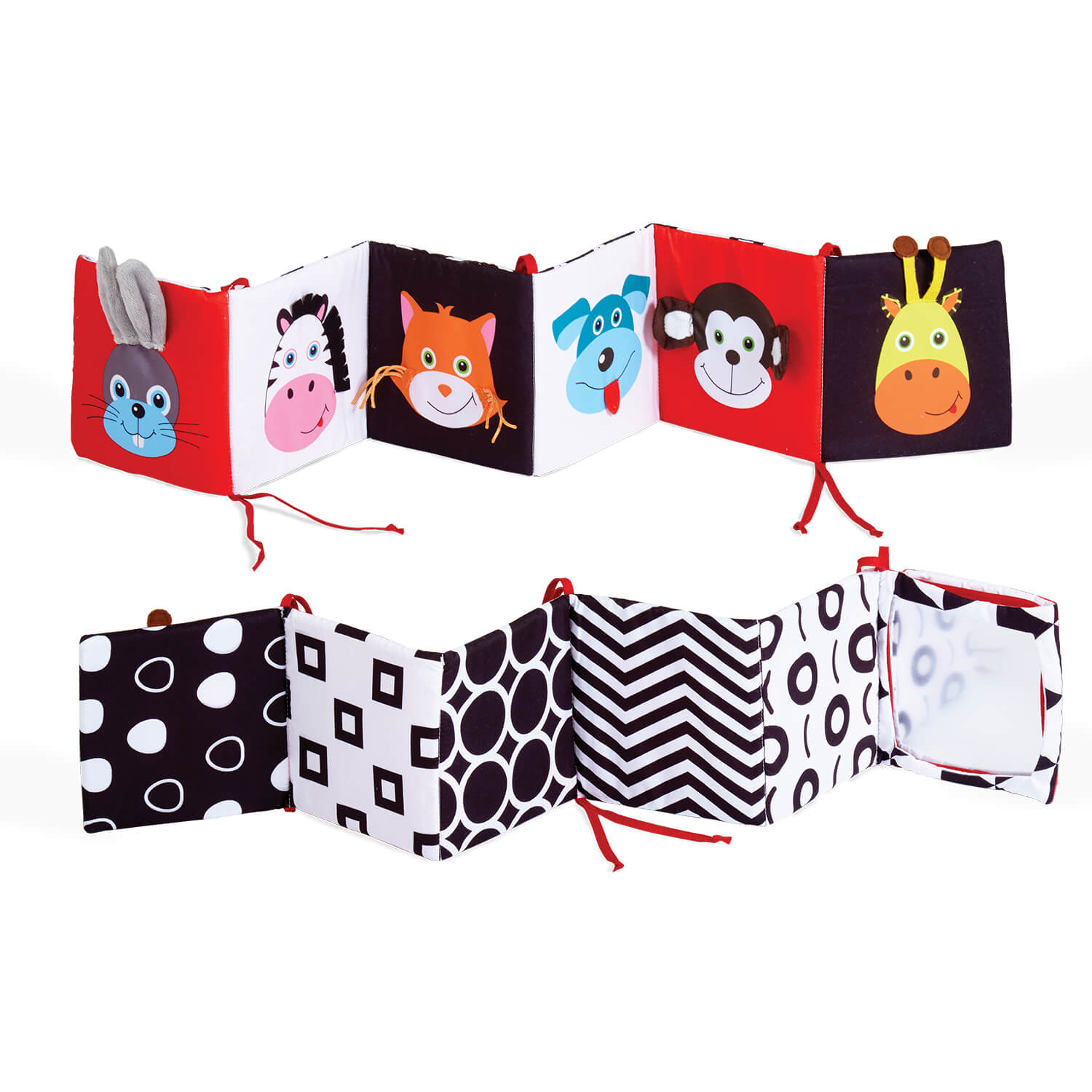 Look & Feel Baby Book - Stuffed Animal Child Development Book to Teach Essential Life Skills for Sensory & Cognitive Development
