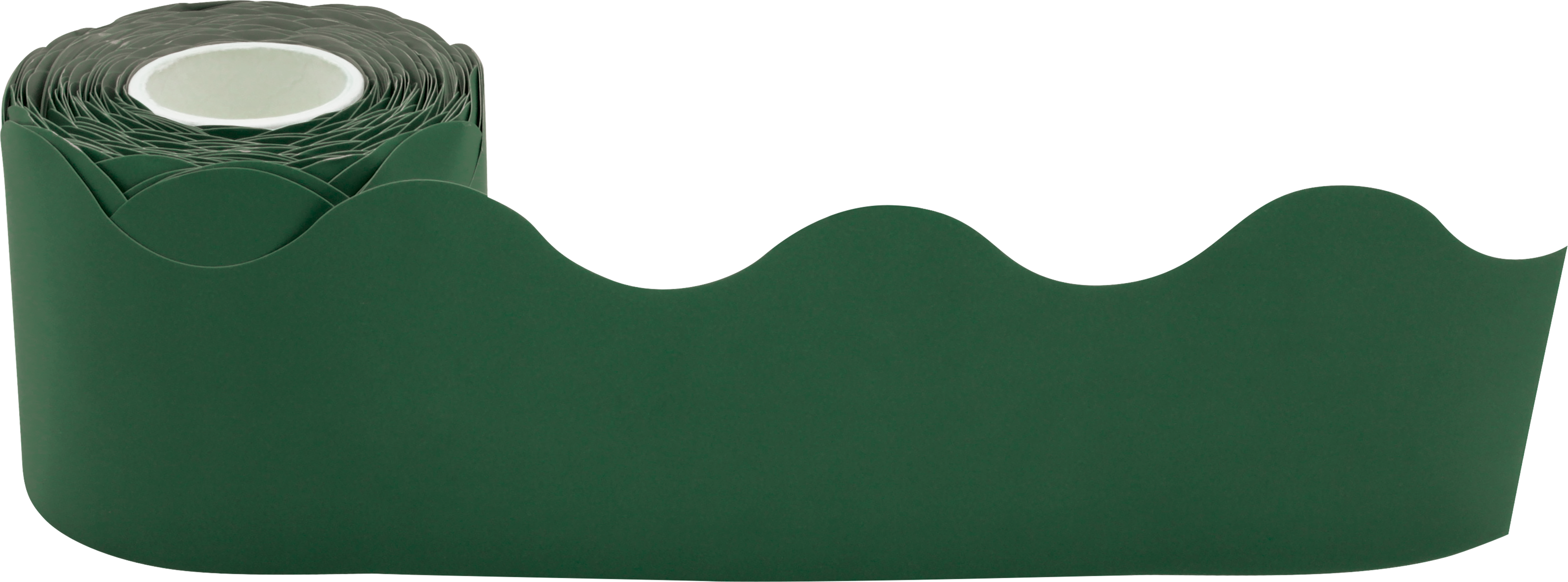 Pine Green Scalloped Rolled Border Trim