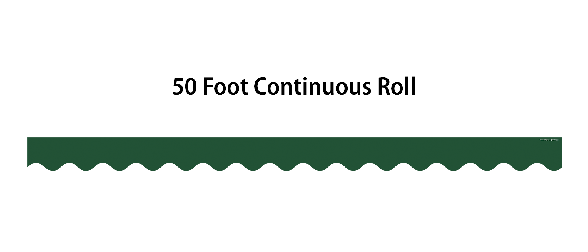Pine Green Scalloped Rolled Border Trim