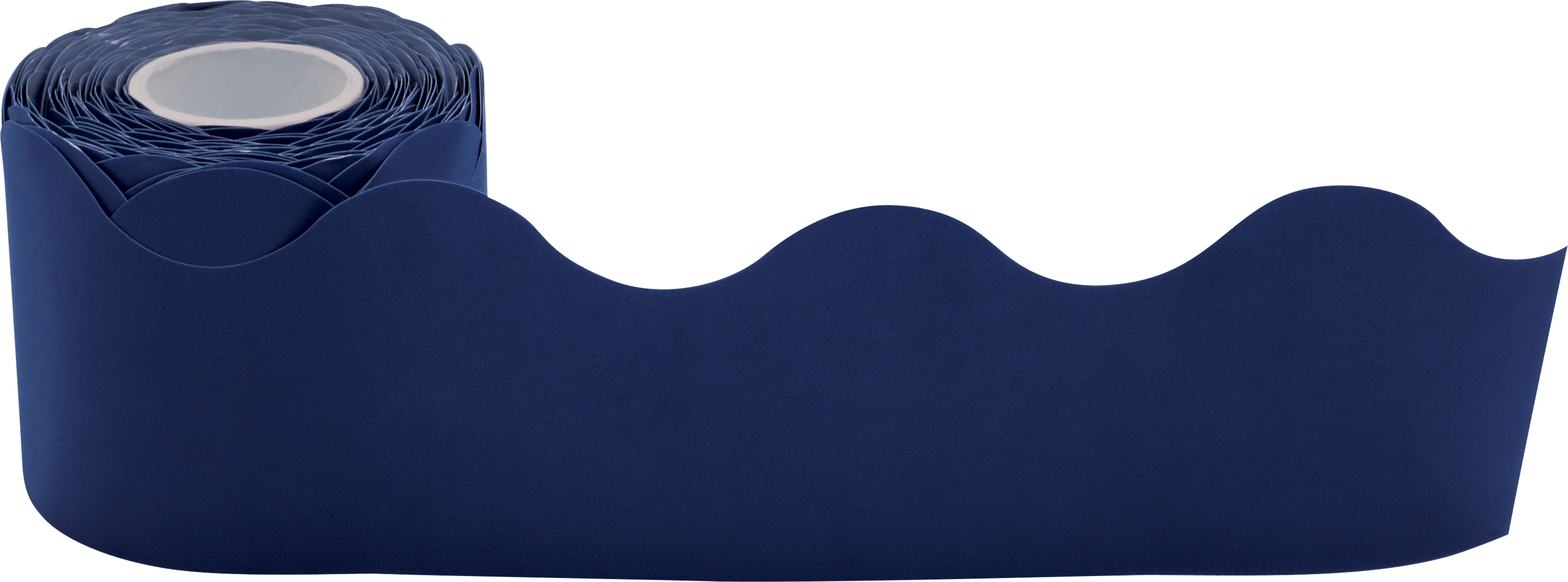 Navy Blue Scalloped Rolled Border Trim