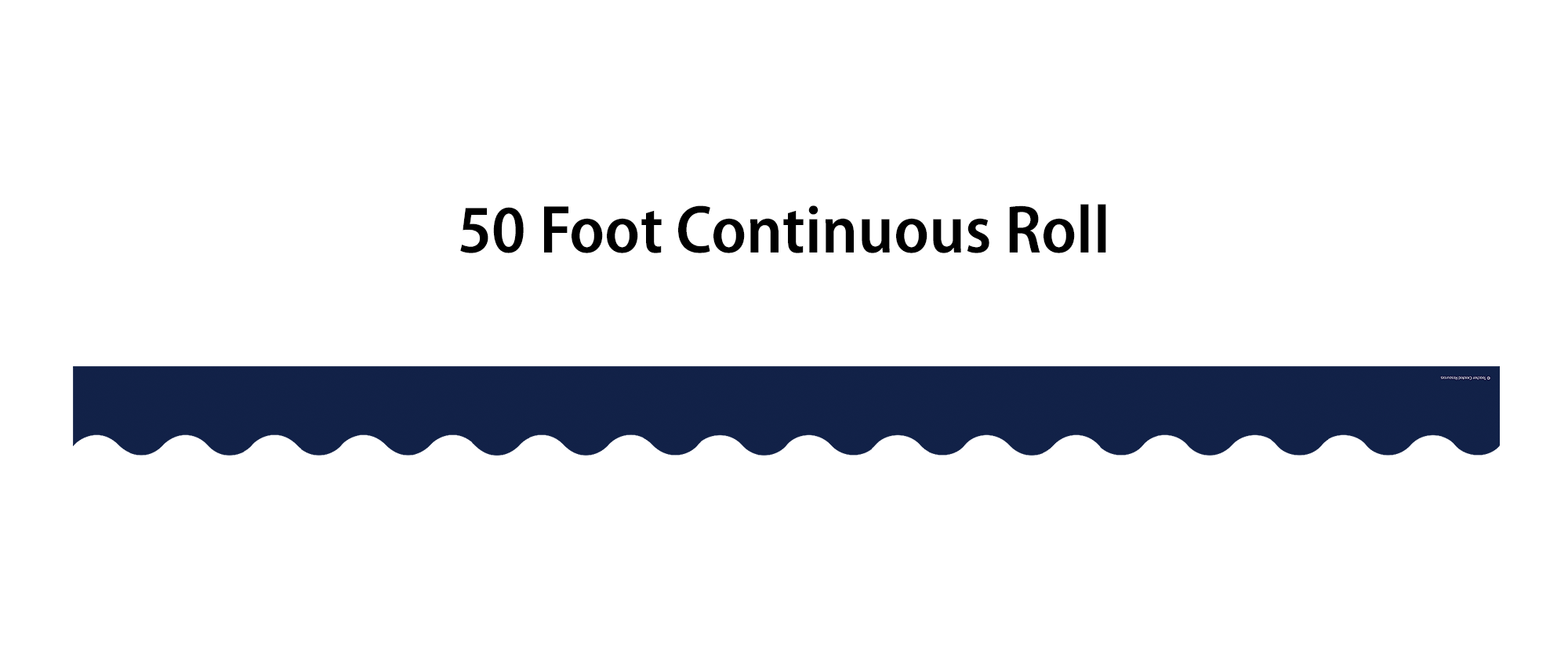 Navy Blue Scalloped Rolled Border Trim