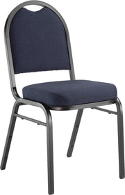 NPS® 9200 Series Premium Fabric Upholstered Stack Chair, Surface Color: Midnight Blue, Frame Color: Black Sandtex