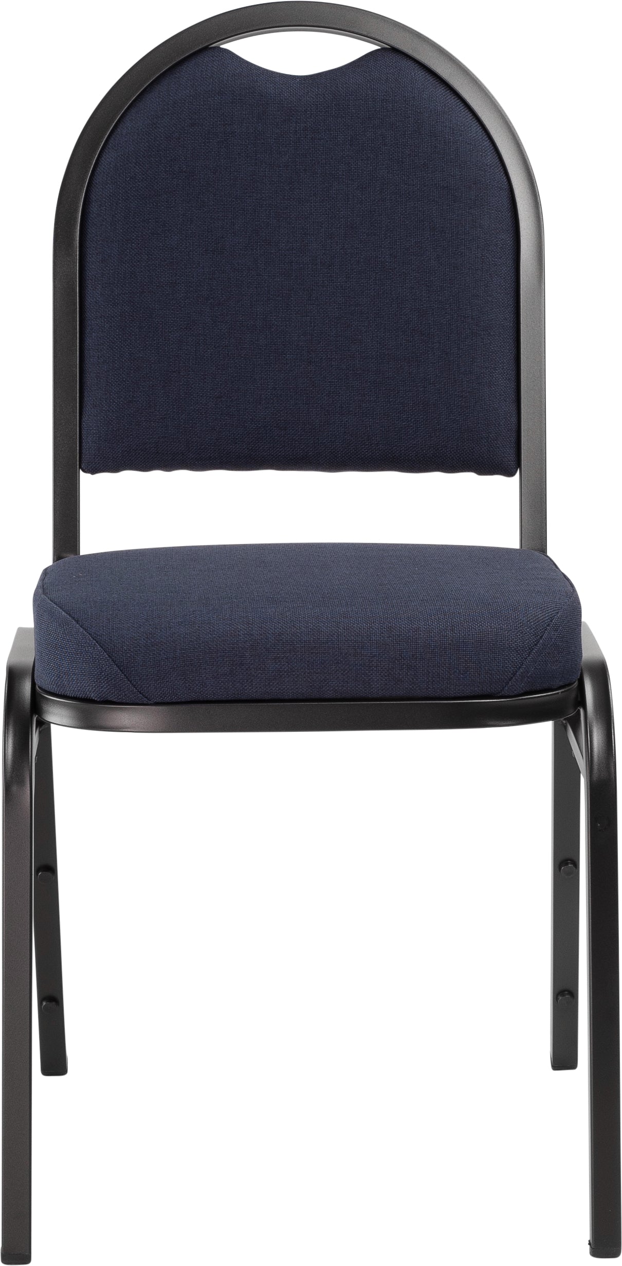 NPS® 9200 Series Premium Fabric Upholstered Stack Chair, Surface Color: Midnight Blue, Frame Color: Black Sandtex