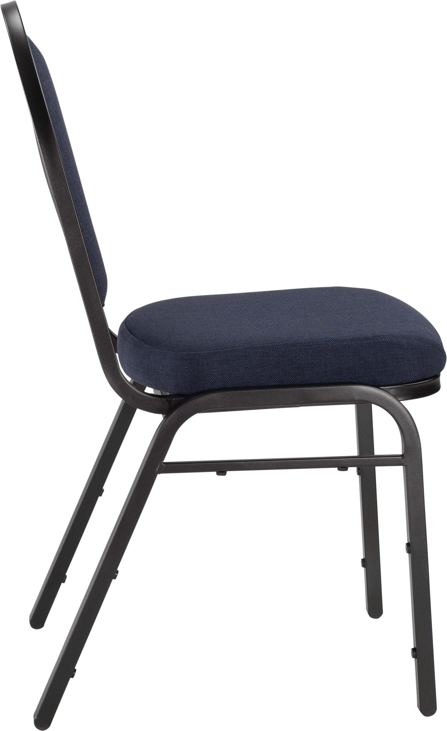 NPS® 9200 Series Premium Fabric Upholstered Stack Chair, Surface Color: Midnight Blue, Frame Color: Black Sandtex