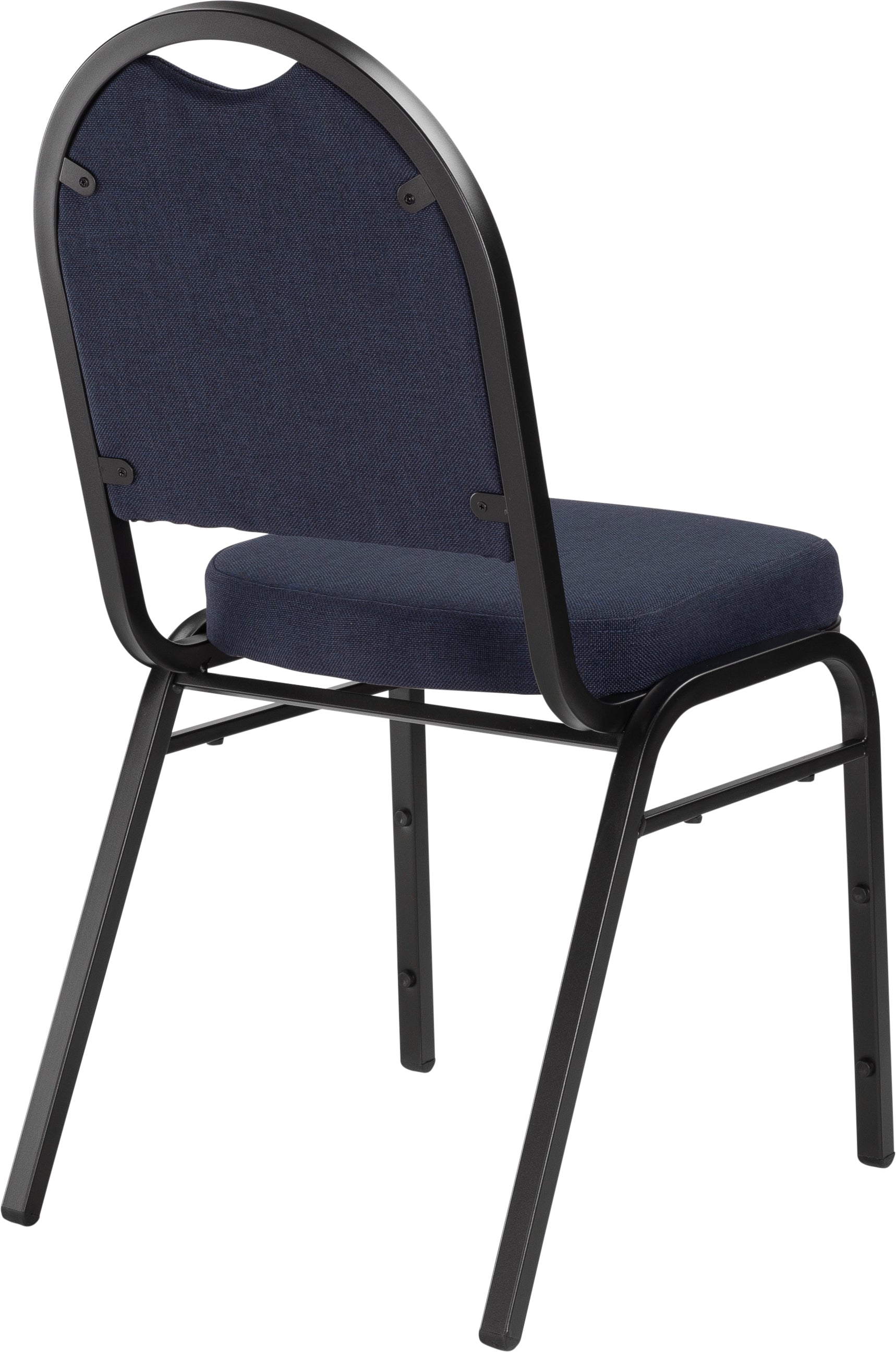 NPS® 9200 Series Premium Fabric Upholstered Stack Chair, Surface Color: Midnight Blue, Frame Color: Black Sandtex