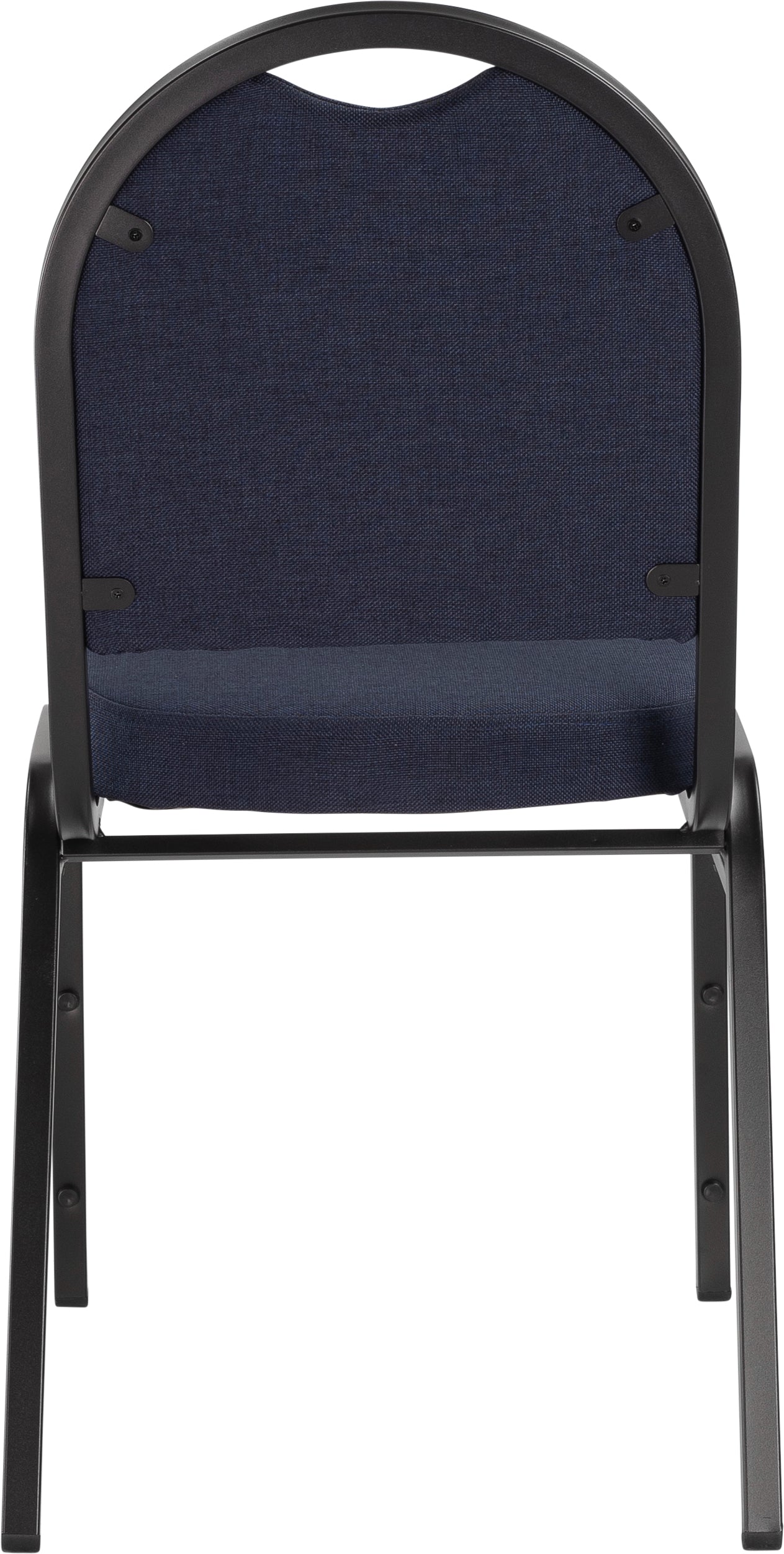 NPS® 9200 Series Premium Fabric Upholstered Stack Chair, Surface Color: Midnight Blue, Frame Color: Black Sandtex