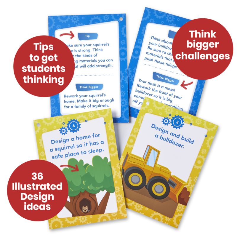 CARDS, MAKERSPACE K-2, W/RING, SET/36