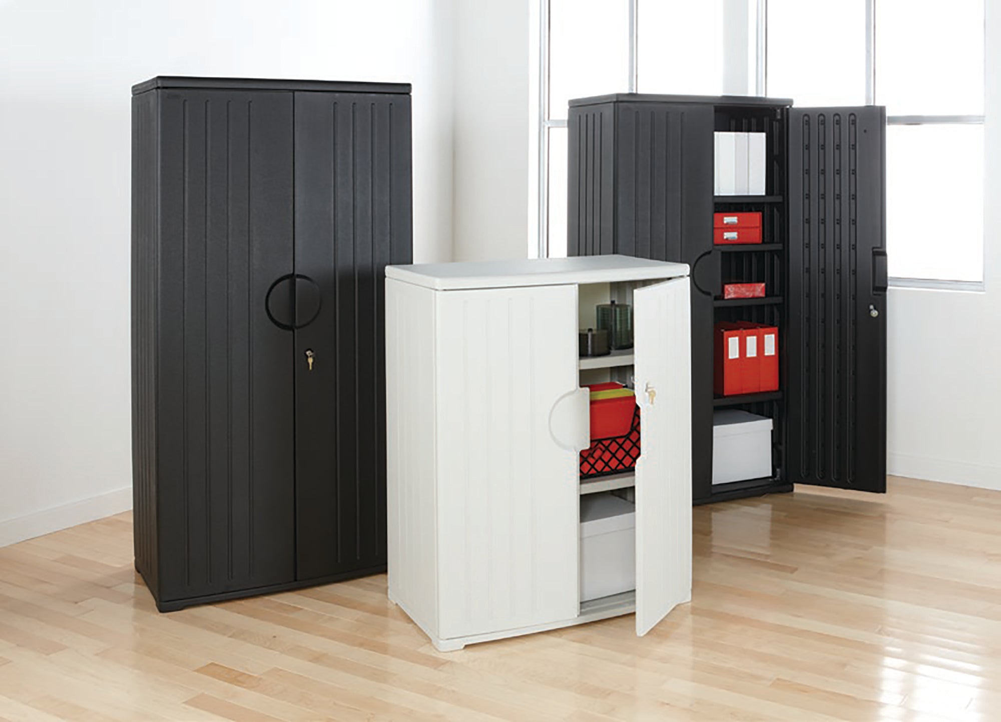 Rough n Ready® 46" Storage Cabinet, Platinum