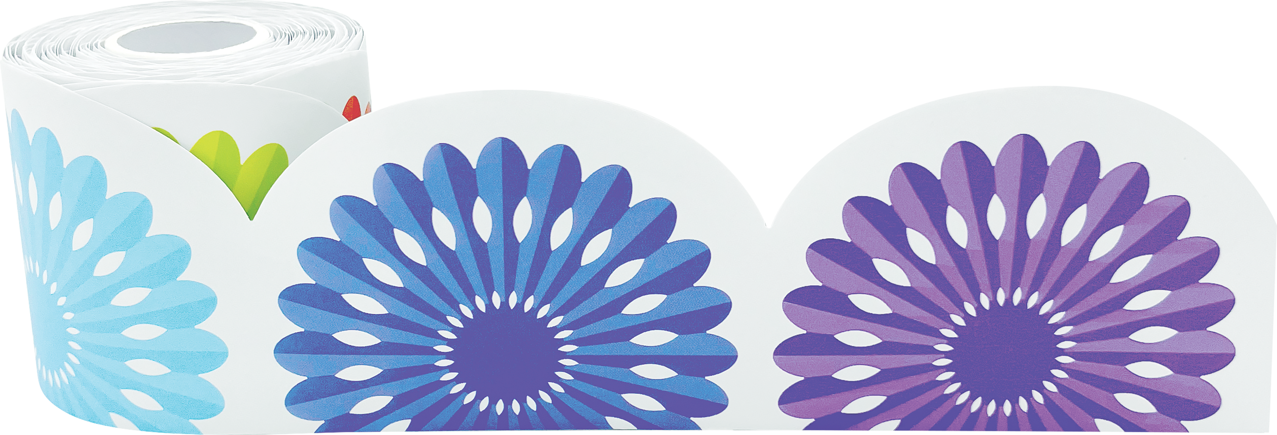 Colorful Fiesta Die-Cut Rolled Border Trim