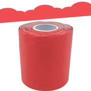 Melon Red Fancy Scallops Rolled Border Trim
