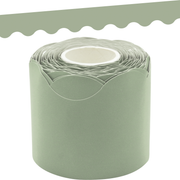 Sage Green Scalloped Rolled Border Trim